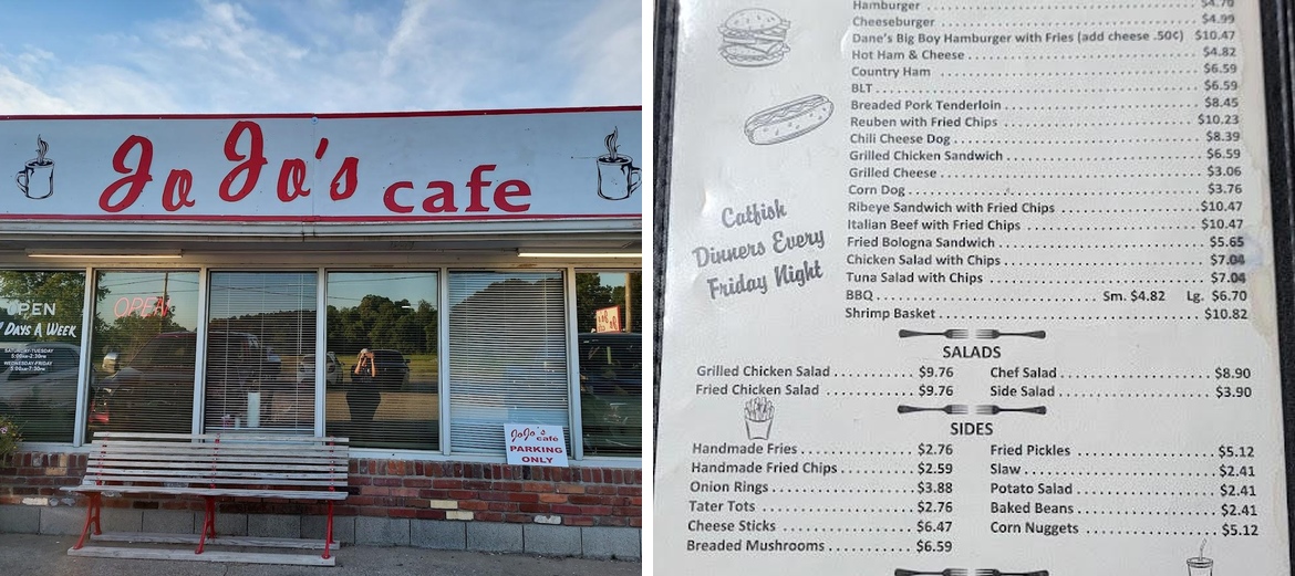 Jo Jo's Cafe Menu
